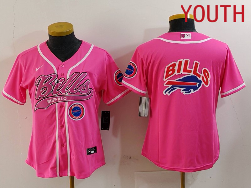 Youth Buffalo Bills Blank Pink Joint Name 2024 Nike Limited NFL Jersey style 9122